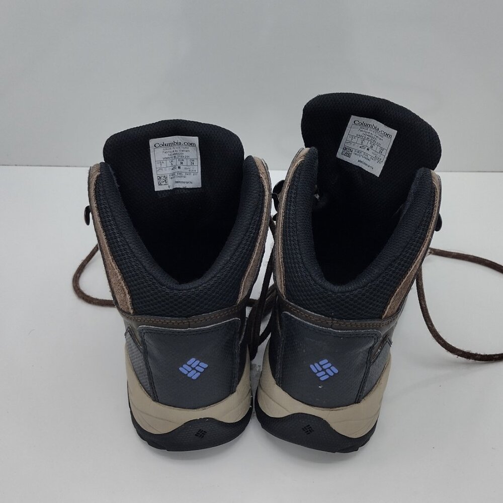 Columbia Omni grip Leather brown Waterproof Hiking Boots BL3783-23 Women's 7 - Picture 4 of 7